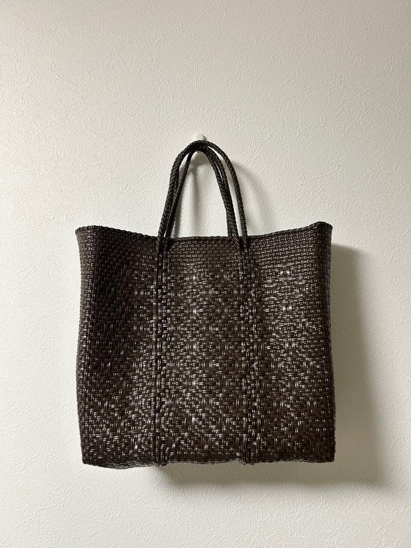 レトラ　メルカドバッグ　ブラウン 編み込み かごバッグ MERCADO BAG - ROMBO - Brown (M) | Letra｜レトラ公式通販