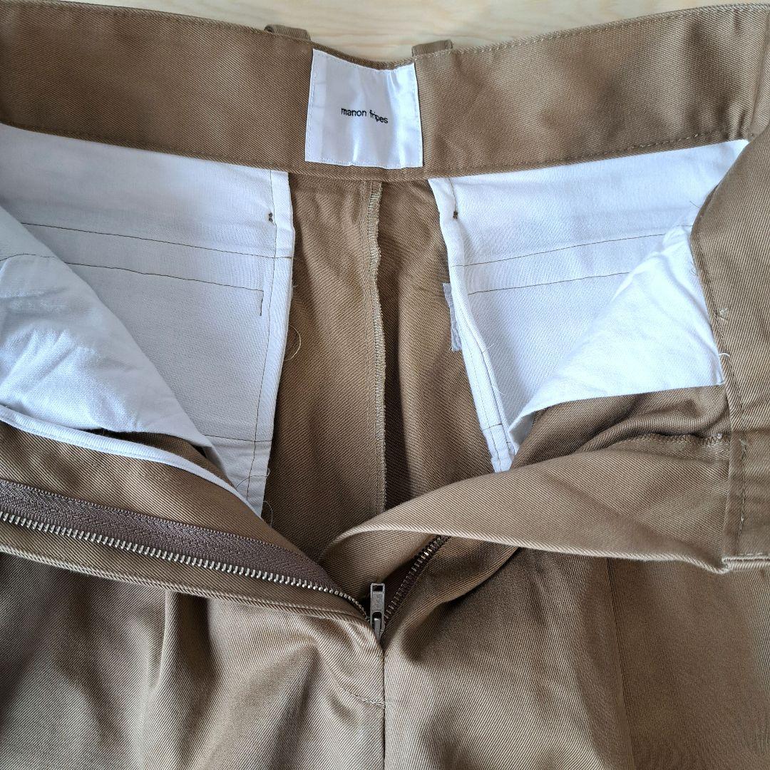マノンフリップ【極美品】マイグルカパンツ ベージュ サイズ1 日本製の