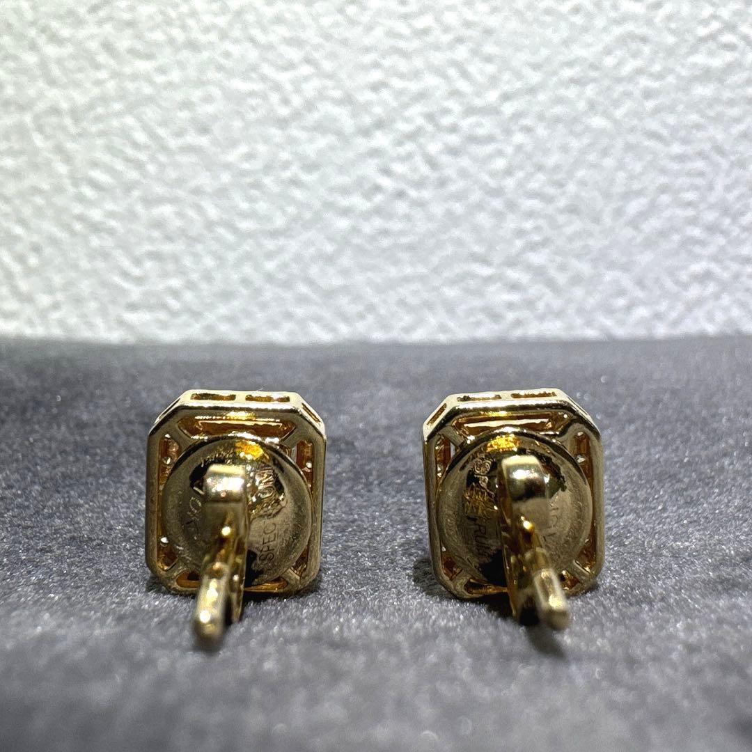 10k YG バゲットカット ダイヤモンド ピアス イエローゴールド 0.6ct