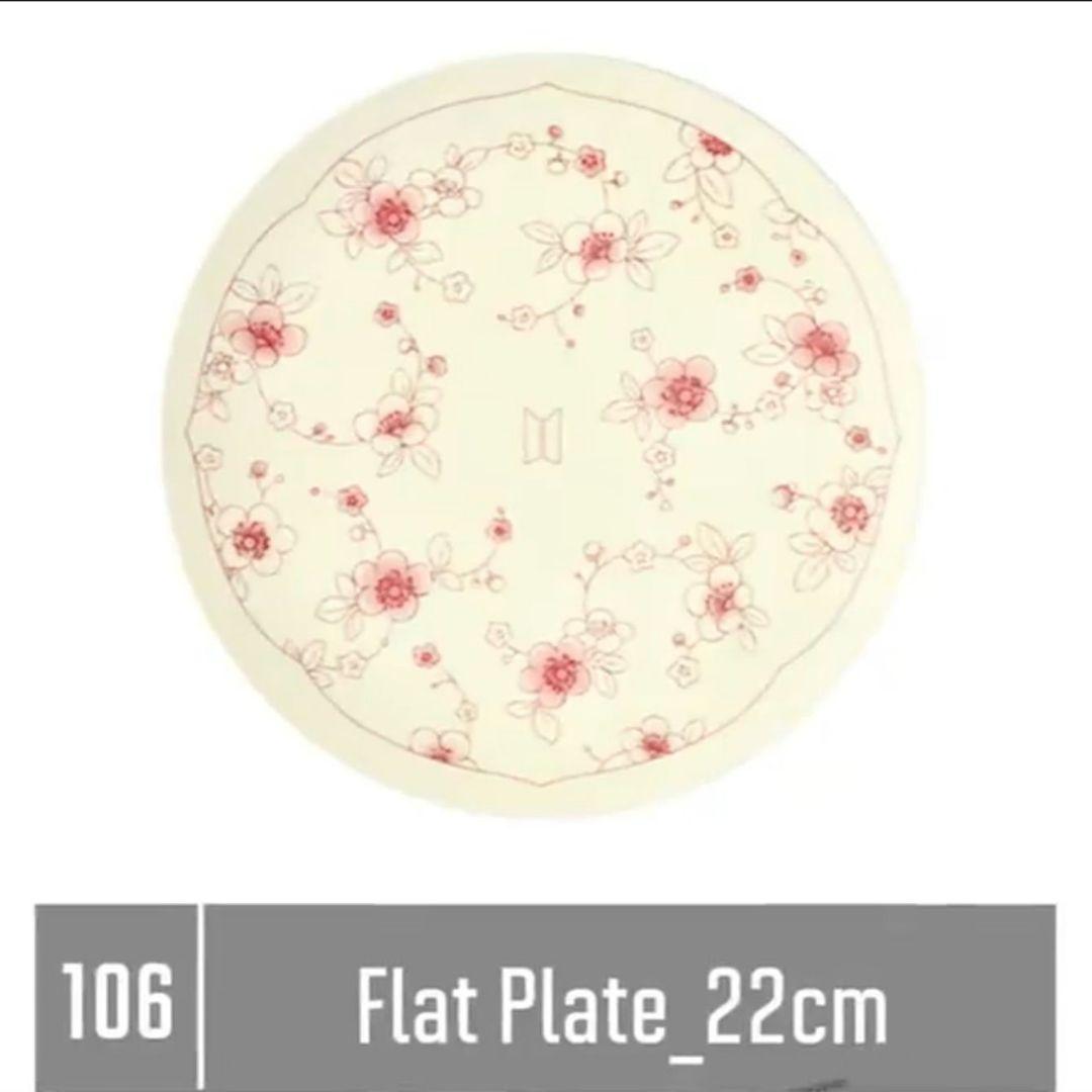 BTS 紅梅 廣州窯 クァンジュヨ KwangJuYo 平皿22cm BTS KwangJuYo Spoon and Chopsticks Set Benibei series K-POP Army