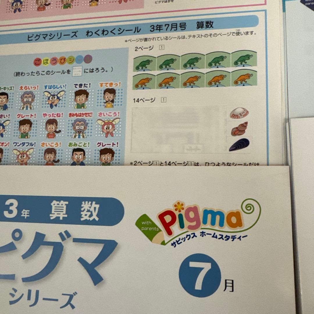 サピックス ピグマキッズクラブ 3年生 7.8.9月号セット - メルカリ