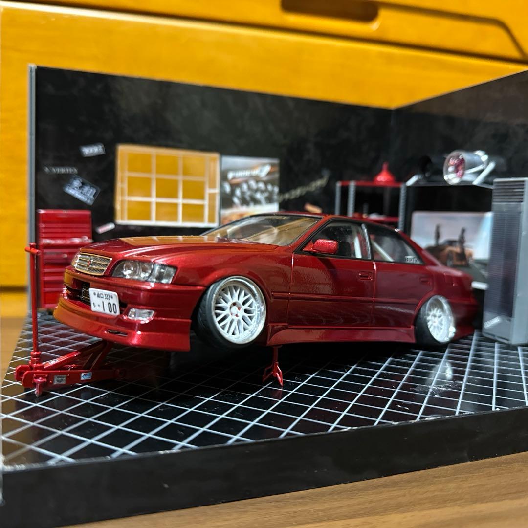 1/24 アオシマ JZX100チェイサー プラモデル完成品 ドリ車風 - メルカリ