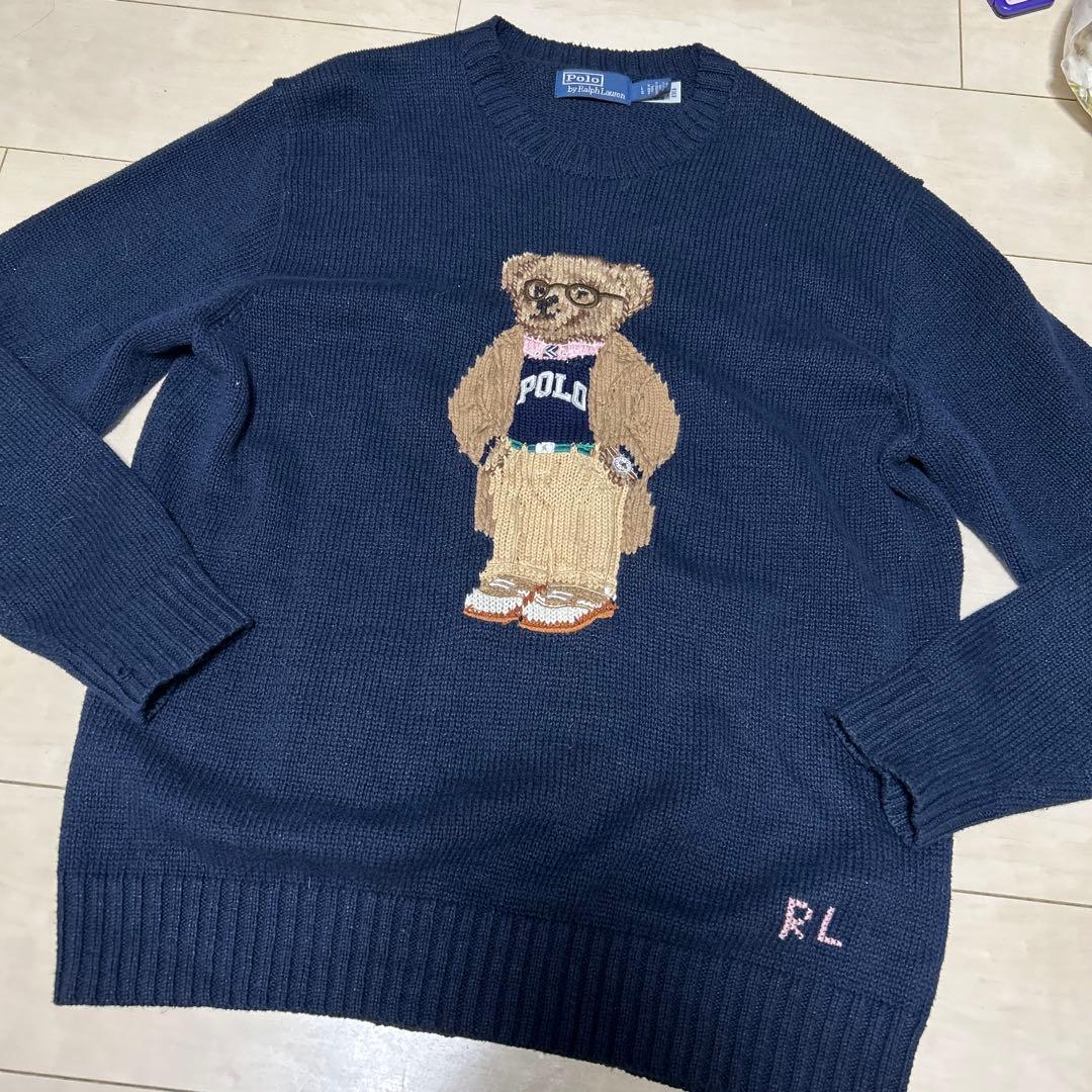 ド*ん様 【美品】Poloベア　ラルフローレンニット　ネイビー 中古・古着通販】POLO RALPH LAUREN (ポロ・ラルフローレン) ポロベア