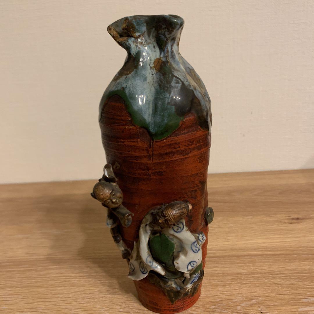 隅田焼 高浮雕人物花瓶 アンティーク 1客 - smartcard.phoenixopia.com