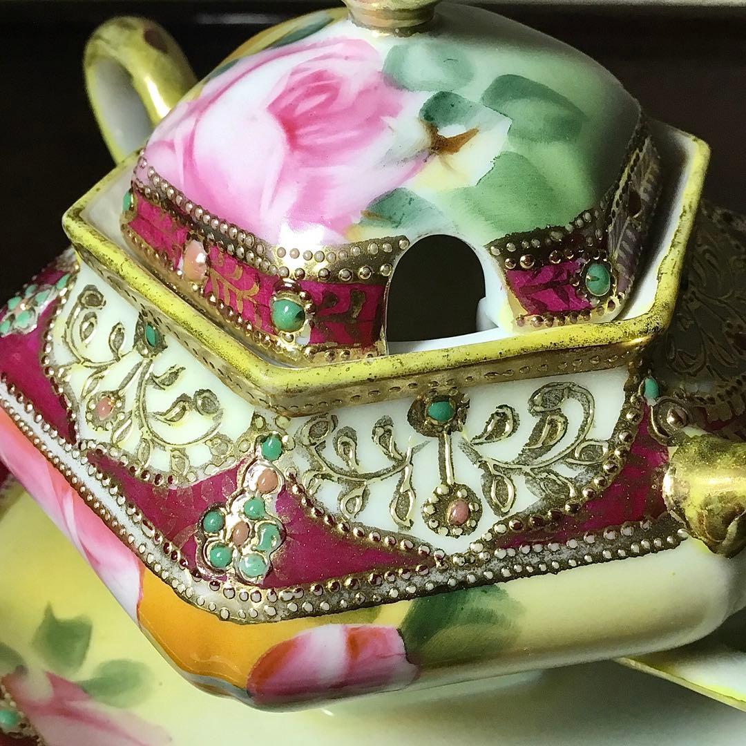 オールドノリタケ◇シュガーポット◇金彩 薔薇