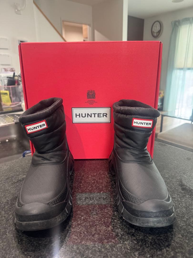 HUNTER 防水ショートブーツ ブラック ハンター HUNTER ユニセックス プレイ ショート トラベル ブーツ