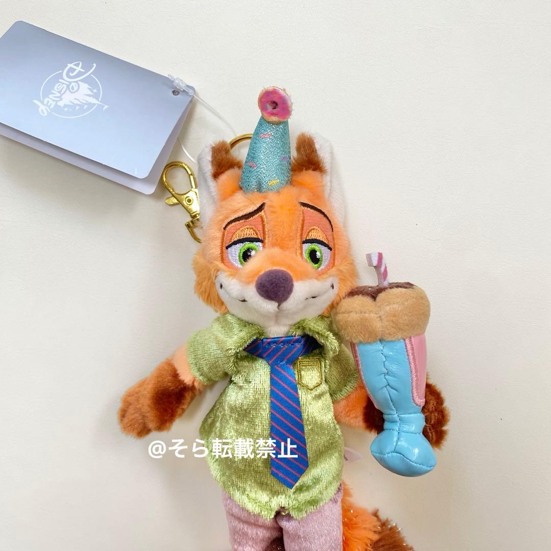 ズートピア 10周年 ニック ぬいぐるみ キーチェーン ディズニーストア