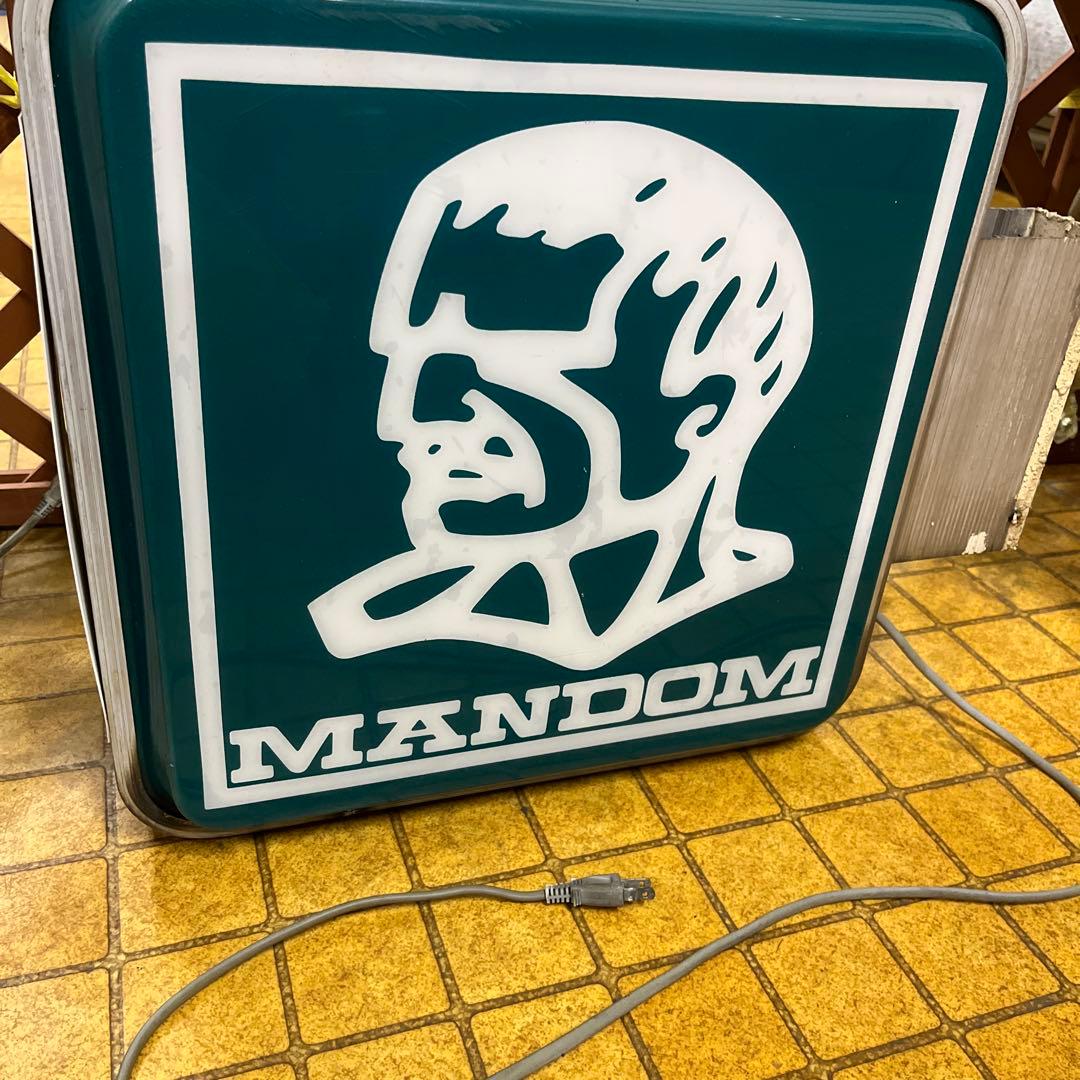 希少 当時物 MANDOM プラ看板