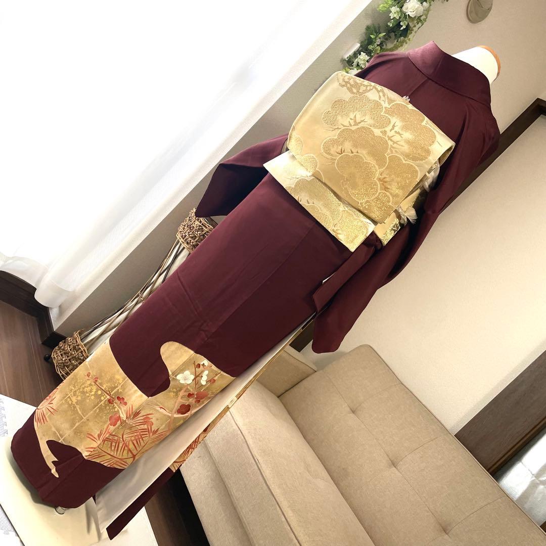 色留袖 親族 結婚式 披露宴 袋帯 セット 袷 着物 和装 ウェディング