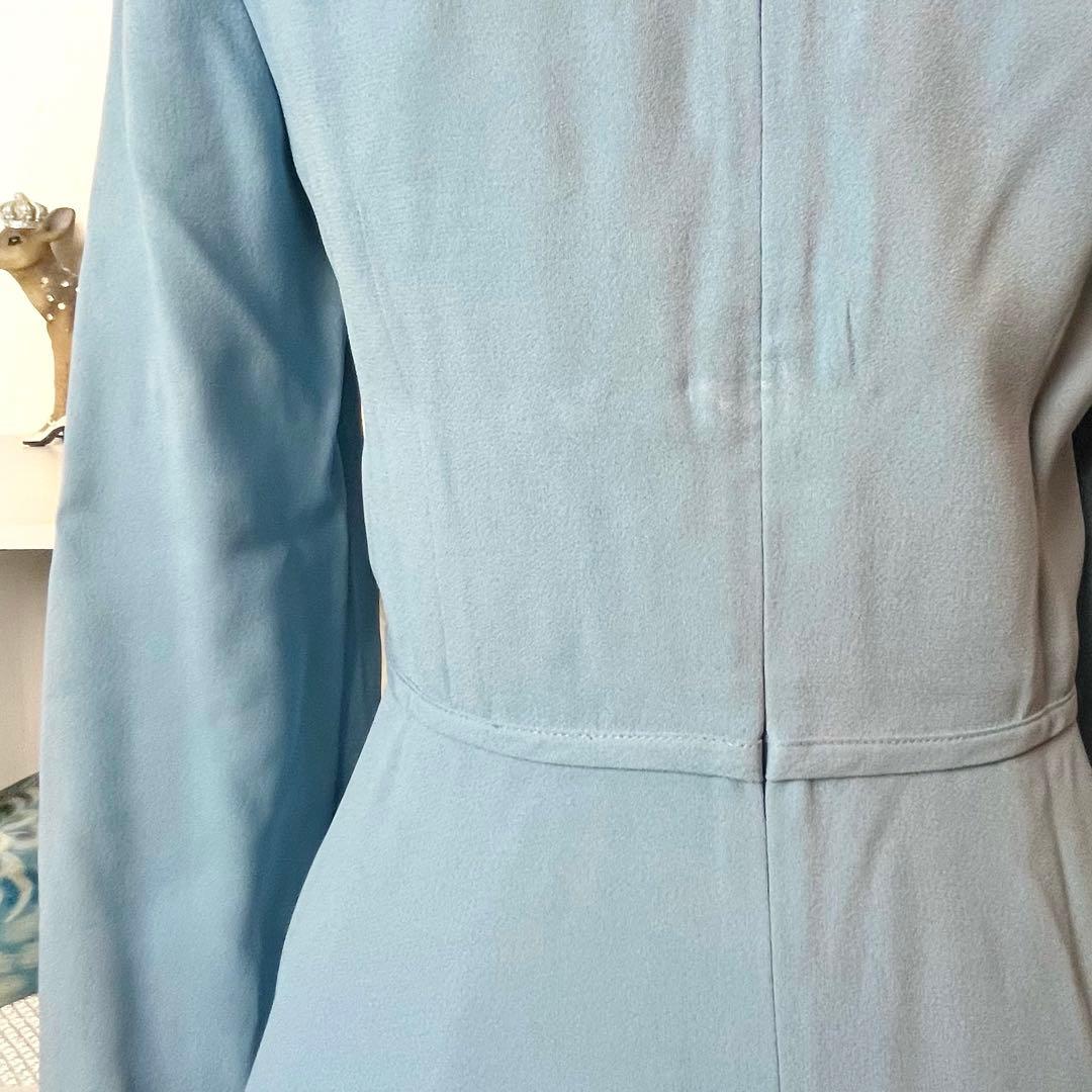 ✖︎ ヴァレンティノ ドレス ワンピース Aライン リボン ブルー 水色 M