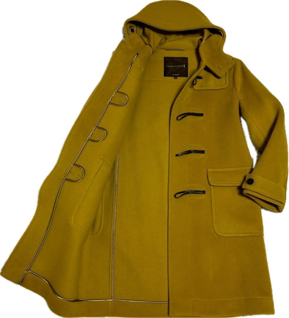 美品 マッキントッシュロンドン　ダッフルコート　ヘリンボーン　マスタード　M相当 マッキントッシュ ロンドン MACKINTOSH LONDON 【LERWICK/ラーウィック