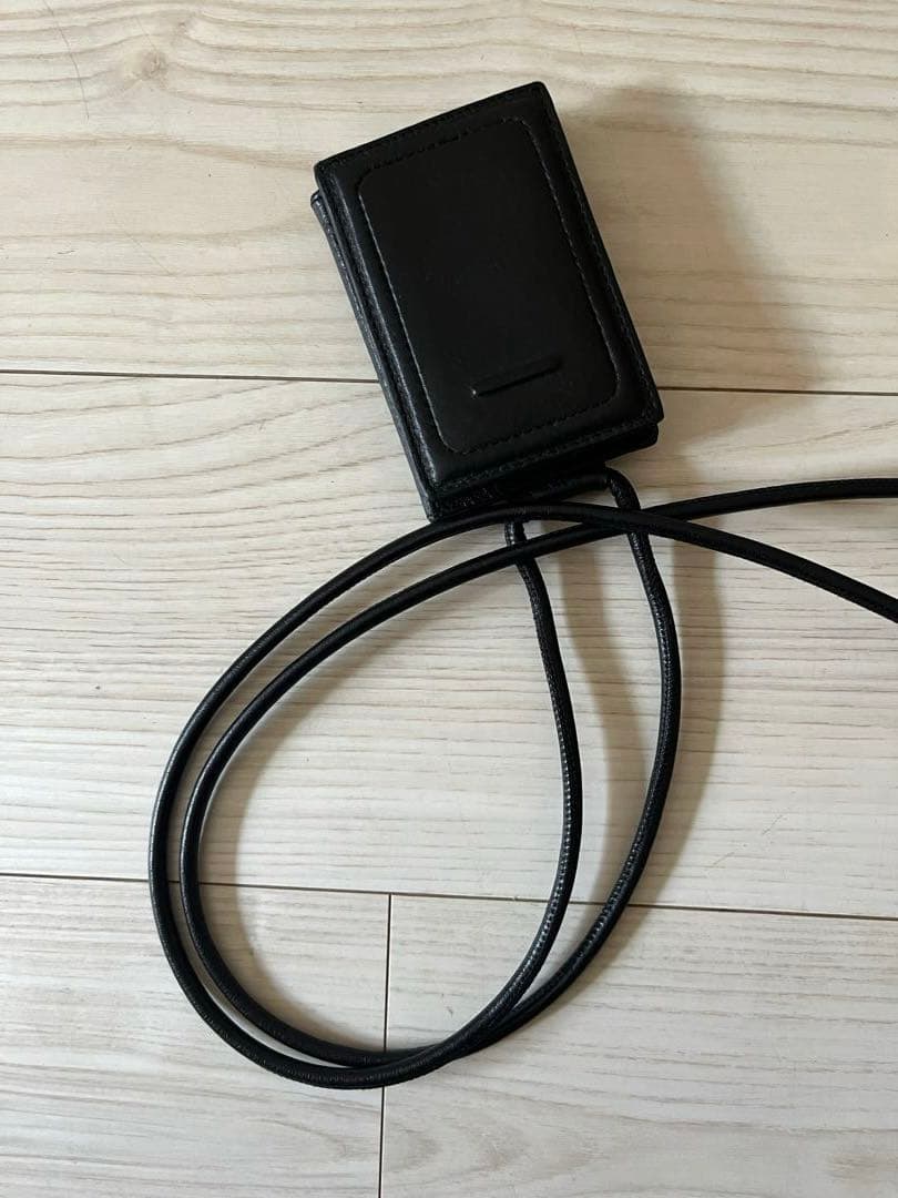 【美品】objcts.io土屋鞄 レザー シボ革 ストラップ一体型ウォレット 土屋鞄、ウォレットやカードケースと一体になるスマホショルダー