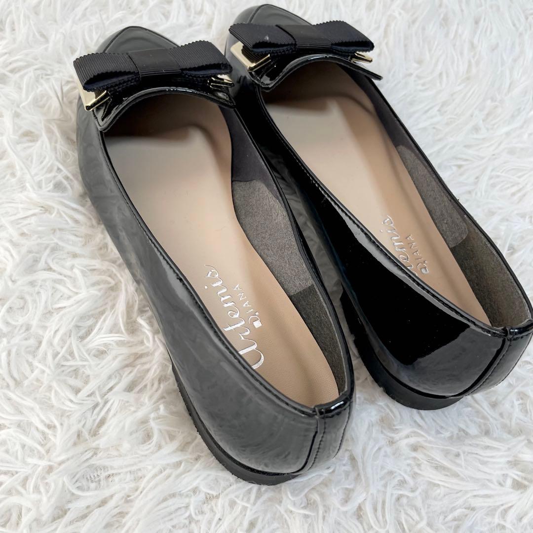 使用感少なめ】ダイアナ グログランリボンローファー アルテミス 黒