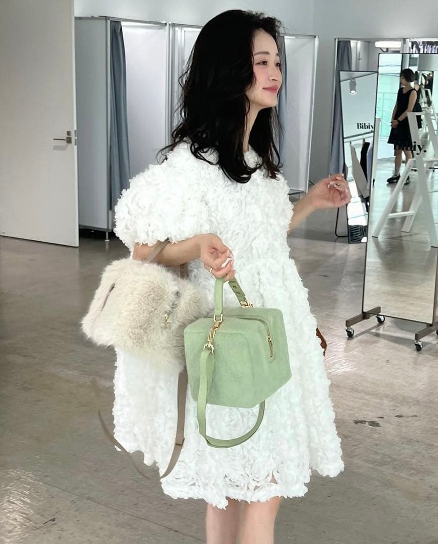 Bibiy ビビィ 白 ワンピース FLORENCE MINI DRESS