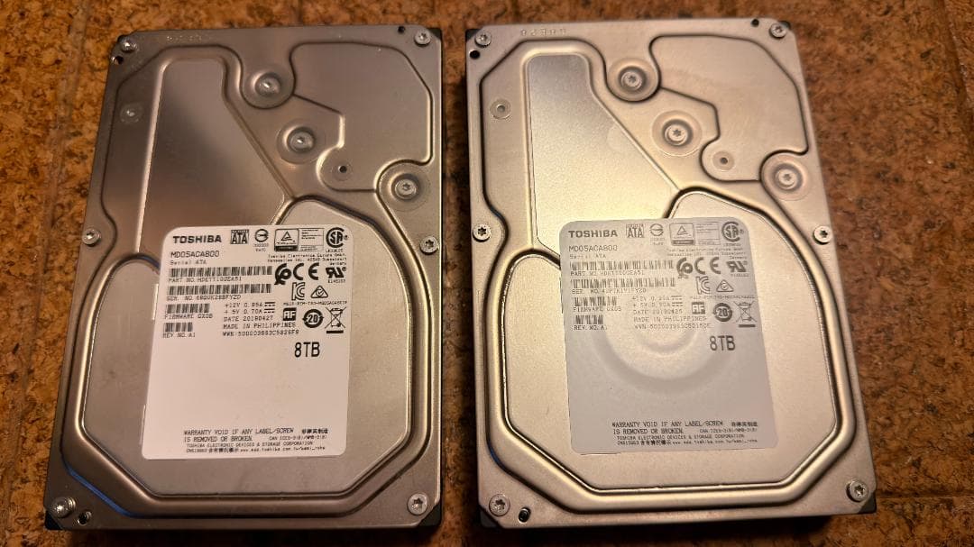 内蔵型ハードディスクドライブ Toshiba MD05ACA800 8TB HDD TOSHIBA（東芝） TOSHIBA 8TB HDD ハードディスク 3.5インチ内蔵 SATA