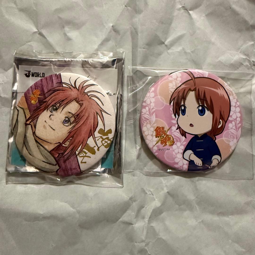 銀魂×じぇいわーるど J-WORLD 花鳥風月 和紙 幼少期 神威 缶バッジ