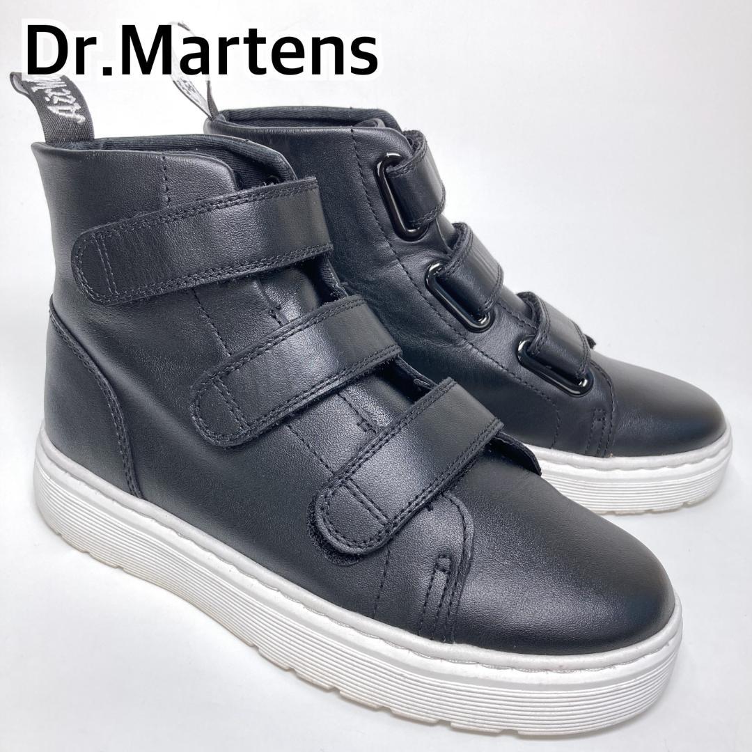 美品 ドクターマーチン TALIB STRAP ベルクロハイカットスニーカー 黒