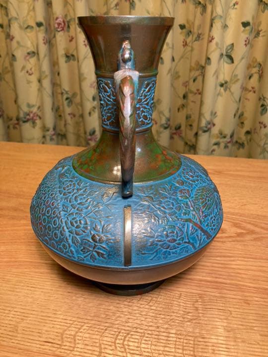 花瓶 晴峰型 寿孔雀 伝統美術工芸品 - メルカリ