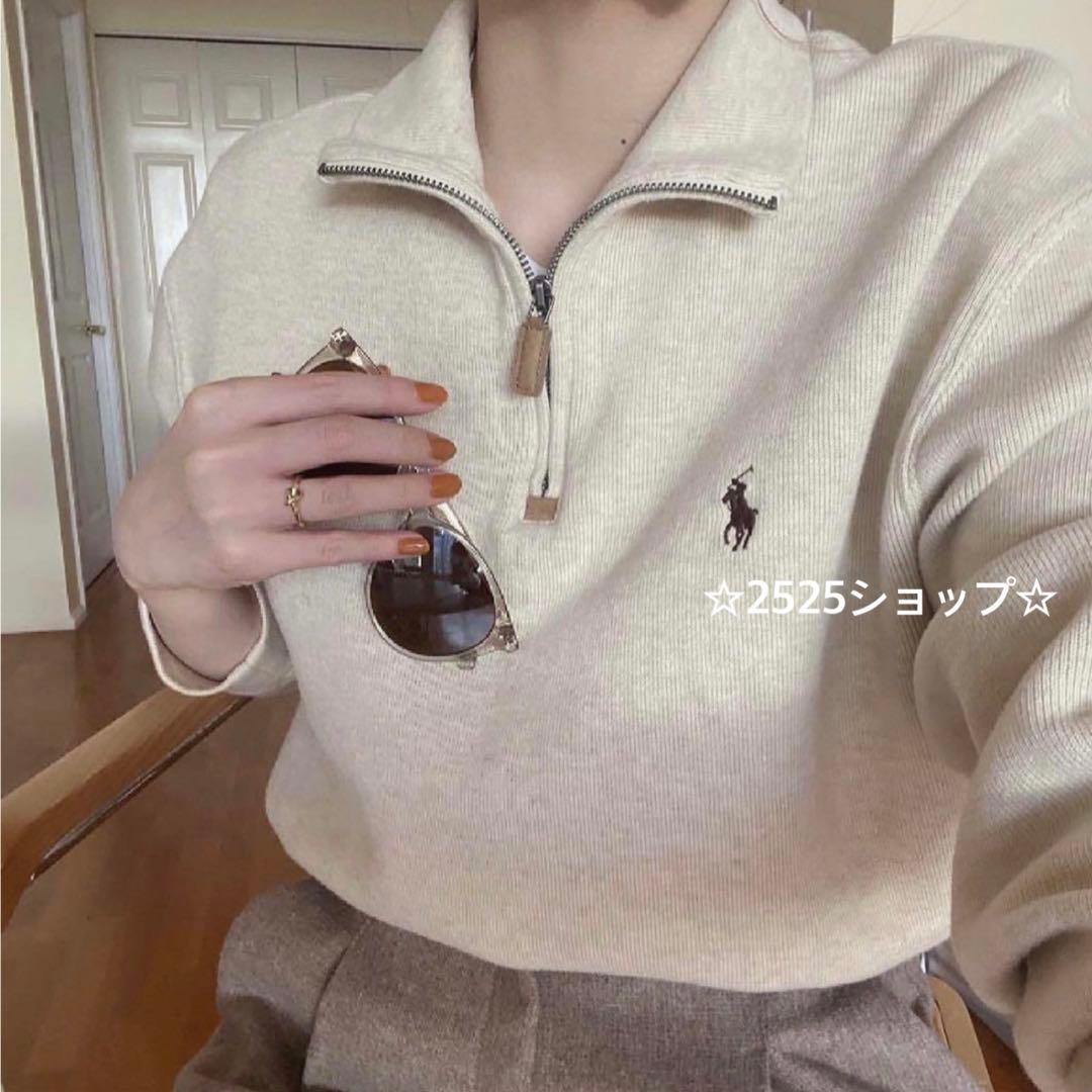 ✨️激レア✨ POLO ラルフローレン ニット スウェット ハーフジップ