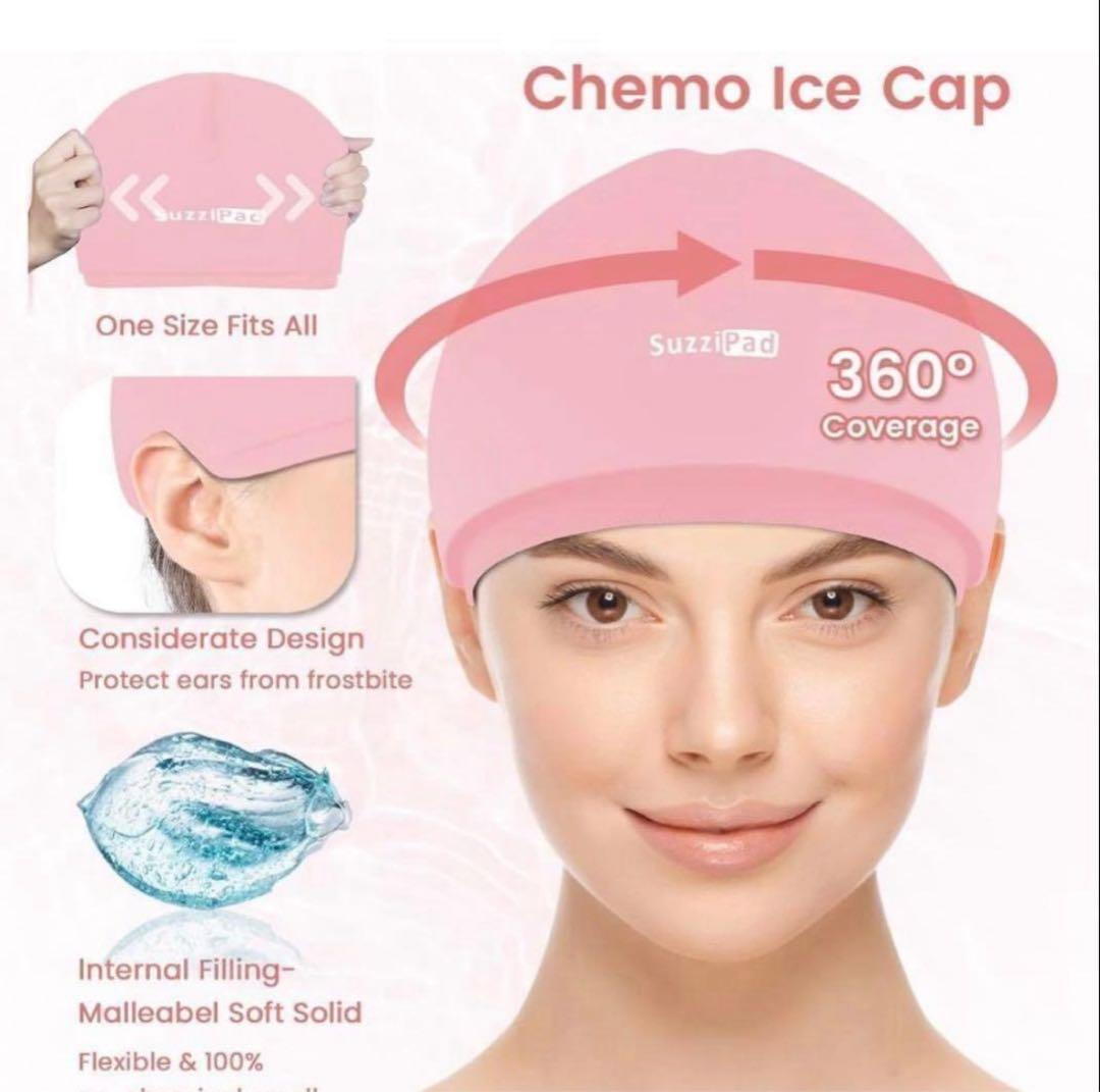 新品未使用】 抗がん剤 頭皮冷却用ハット ピンク - メルカリ