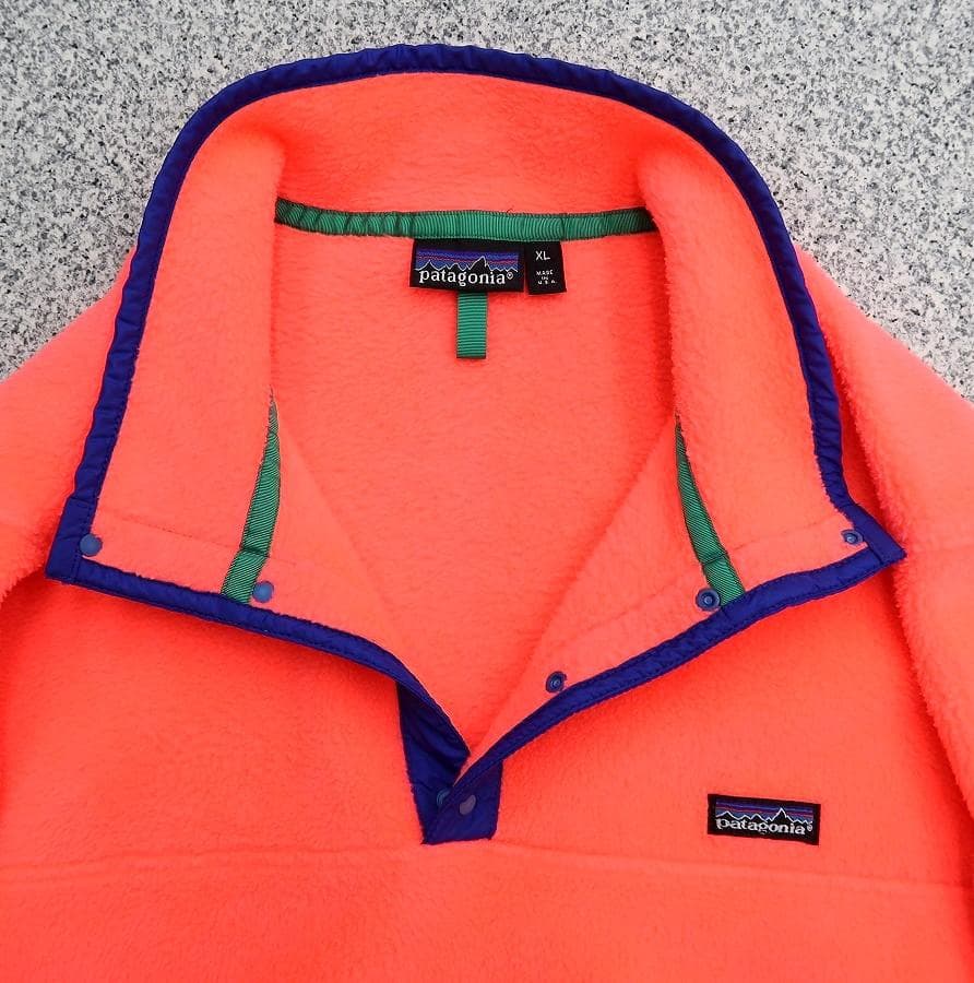 極上 XL パタゴニア 1989 スナップT ネオンオレンジ 80s - メルカリ
