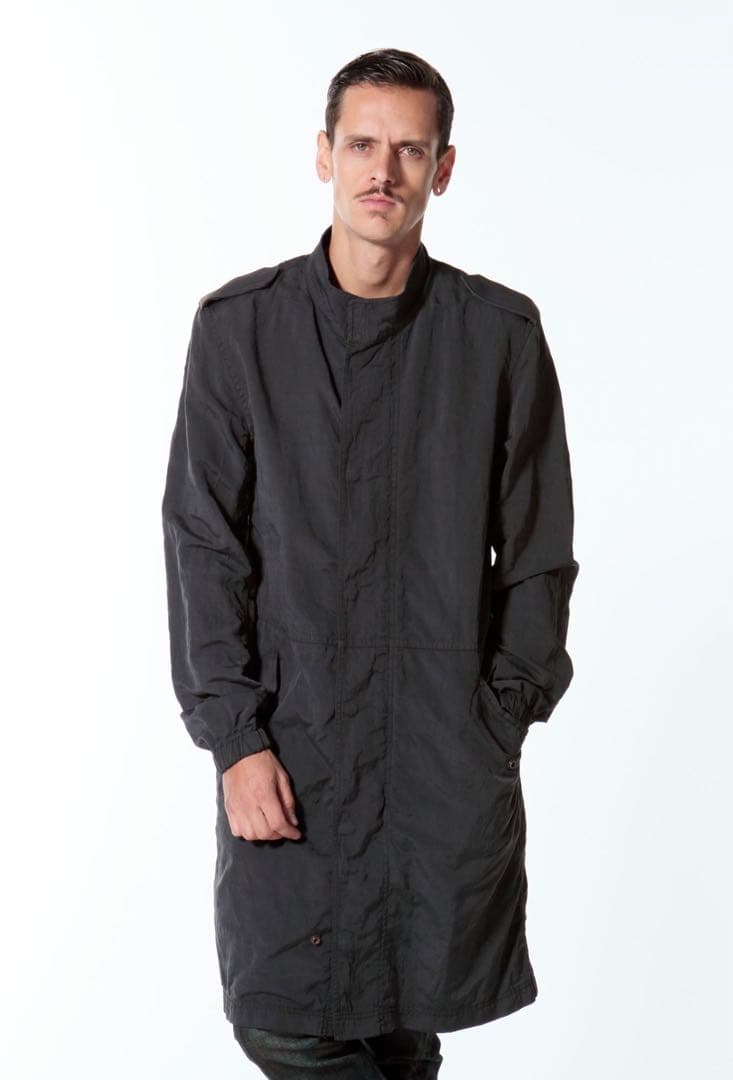 BACKLASHリネンナイロン製品染めモッズコート/バックラッシュ