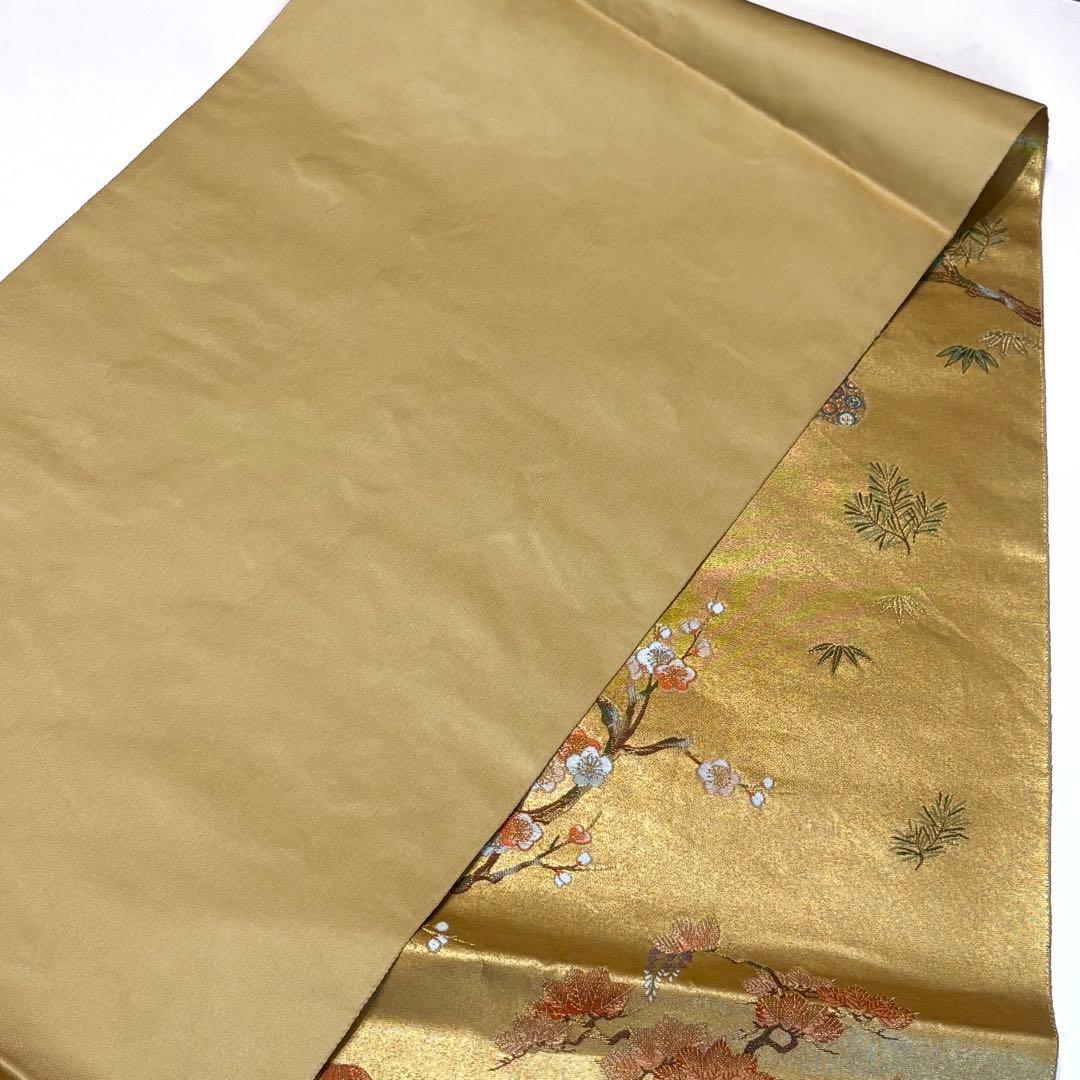長嶋成織物 金泥箔 本金箔 袋帯 so310 - メルカリ