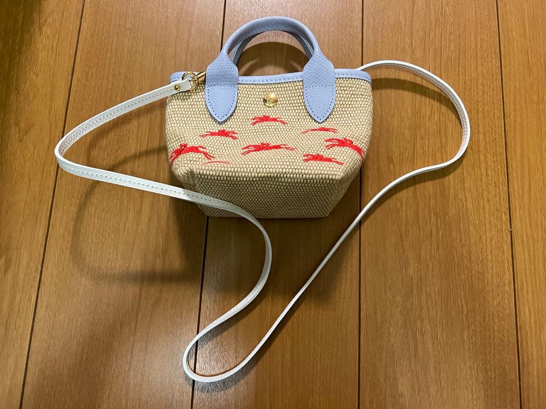 Longchamp ロンシャン ル パニエ カゴバッグ XS ブルー 水色 - メルカリ