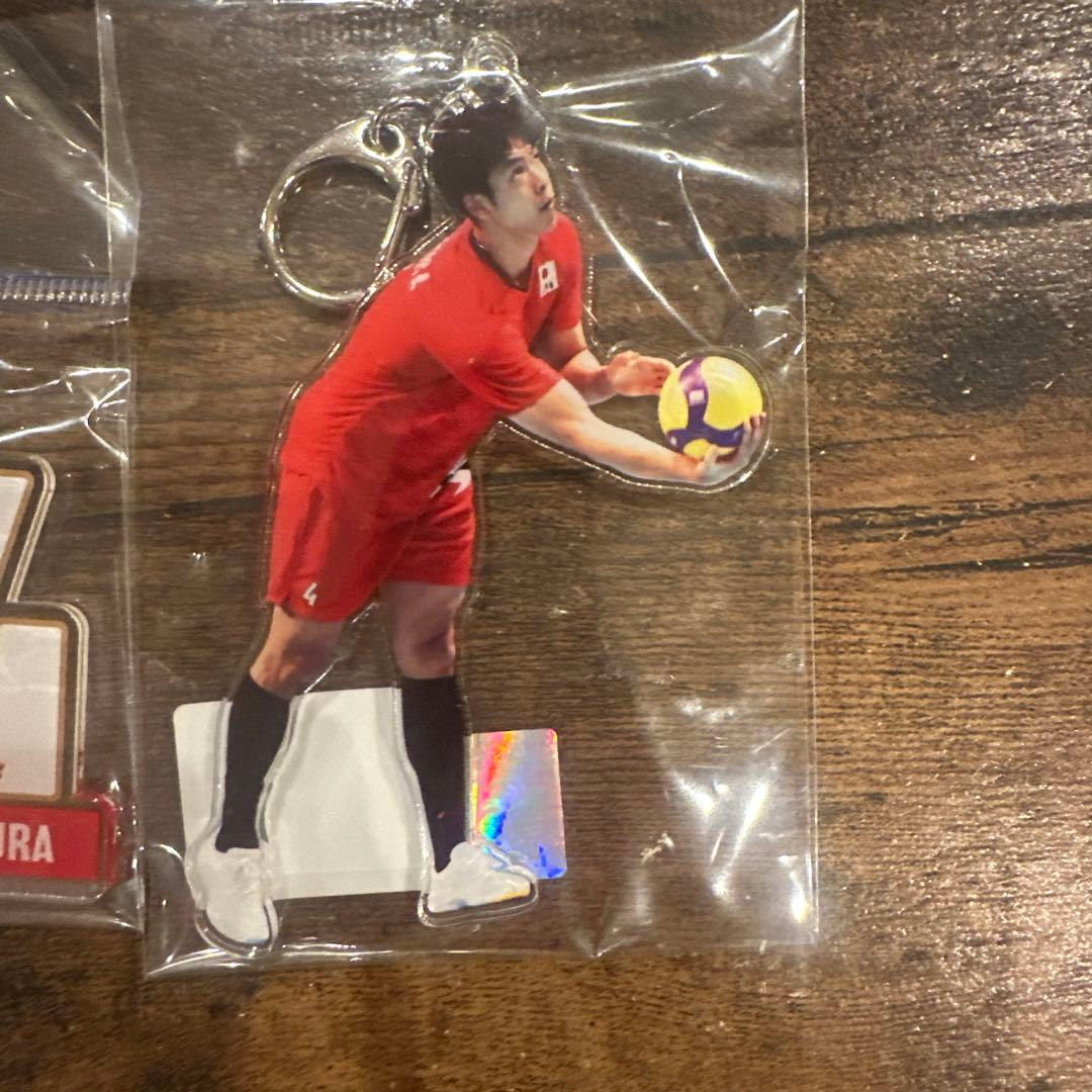 バレー男子日本代表宮浦健人選手アクリルキーホルダー2個うちわウルフ