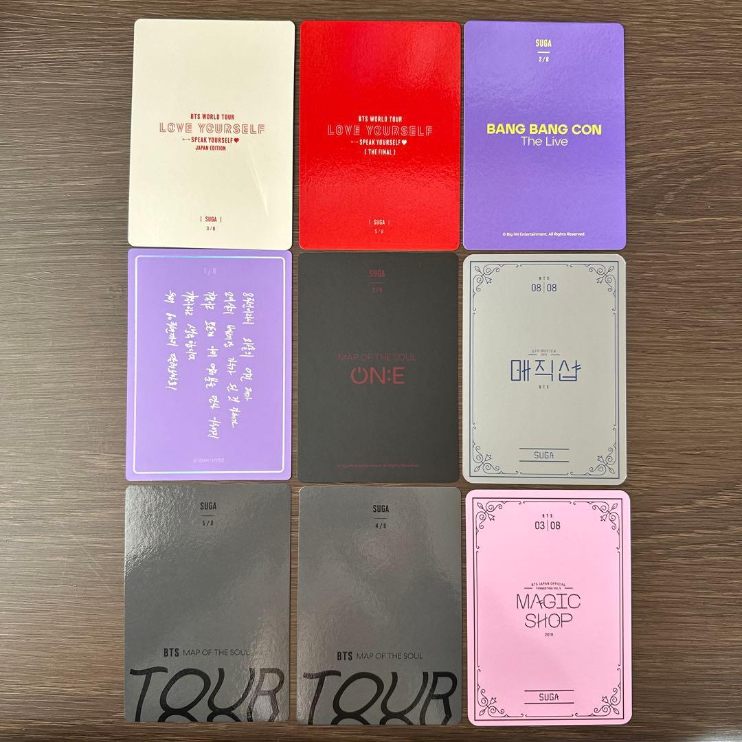 BTS ミニフォト カード SUGA ユンギ 公式 まとめ売り トレカ - メルカリ