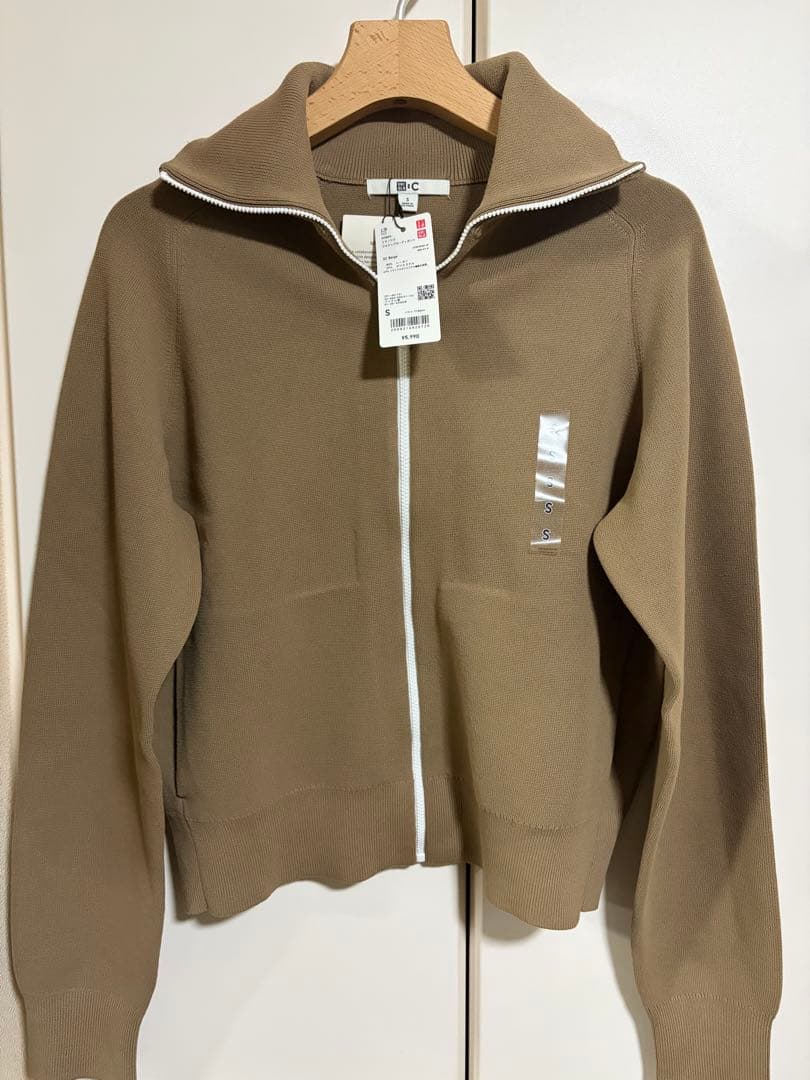 新品】UNIQLO C ミラノリブフルジップカーディガン ベージュ S - メルカリ