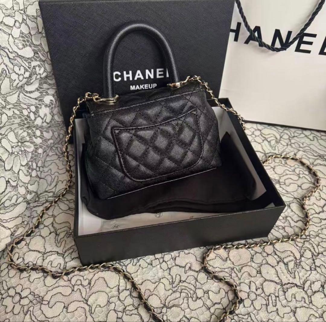 ノベルティCHANELチェーン ショルダーバック トップハンドル ブラック