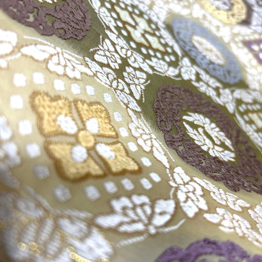 正絹　袋帯《刺繍　丸紋様》