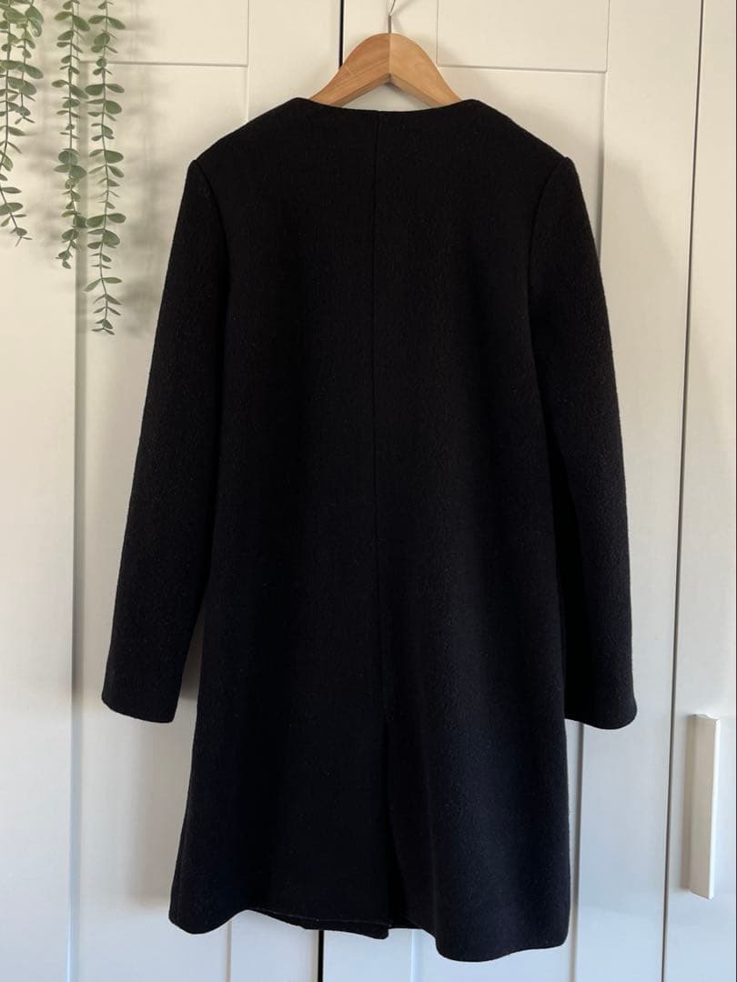 APC アーペーセー ノーカラーウールブラックコート 34 S - メルカリ