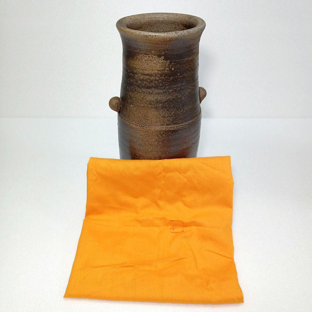 花入 (双耳) 備前 藤原 一門 茶道具