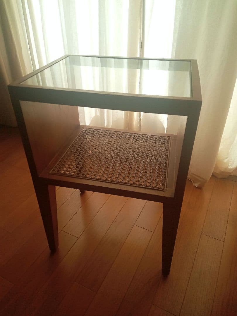 ZARA HOME ザラホーム】サイドテーブル ガラス×ラタン×ウッド - メルカリ