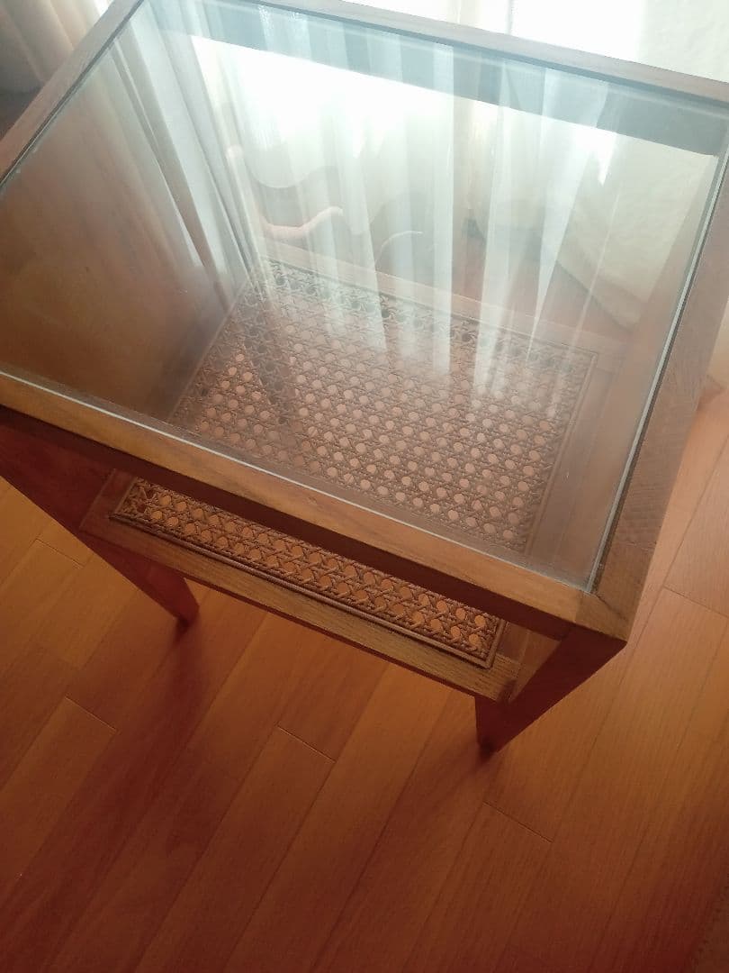 ZARA HOME ザラホーム】サイドテーブル ガラス×ラタン×ウッド - メルカリ