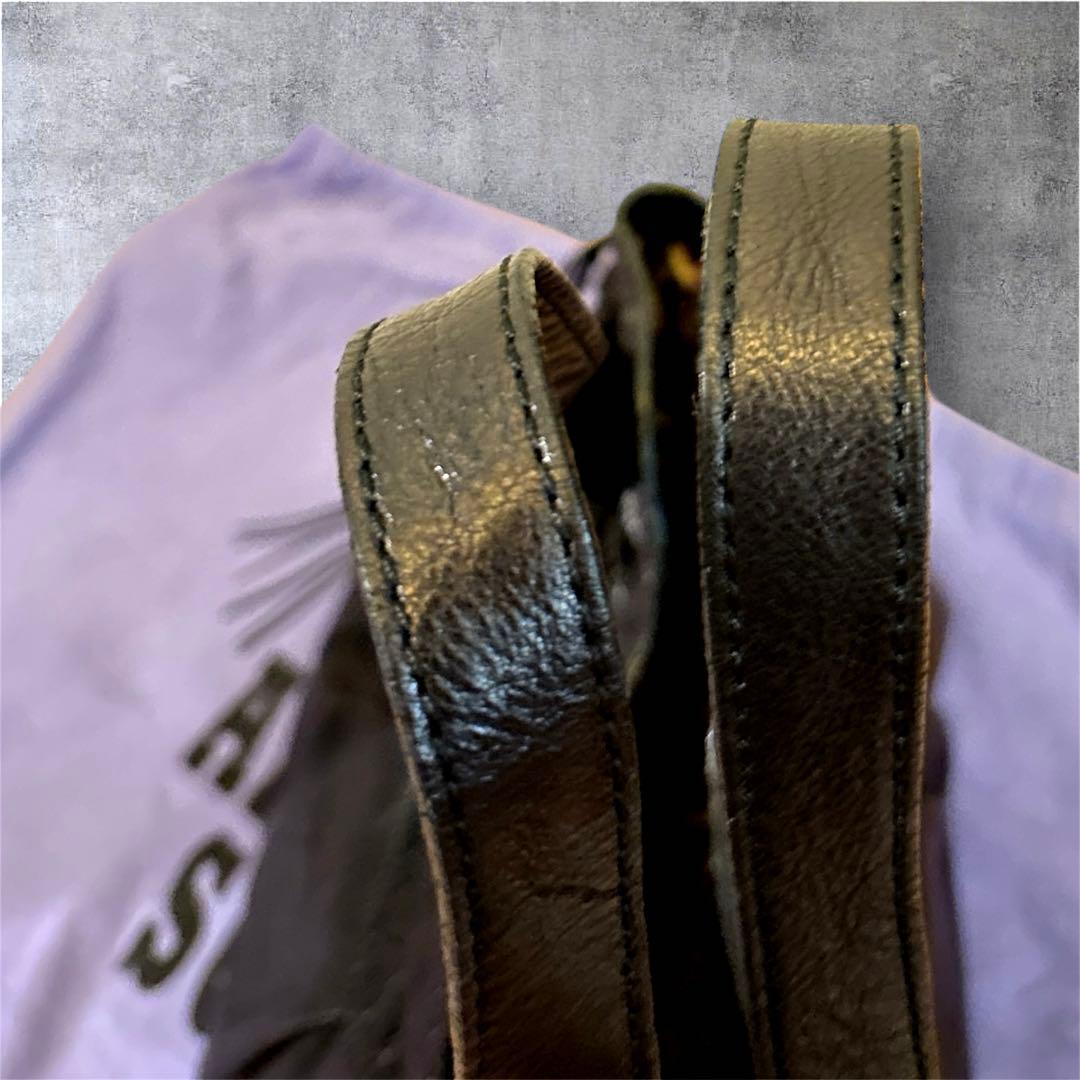 ANNA SUI アナスイ 本革レザー フリンジ スタッズ 蝶 ブラック y2k