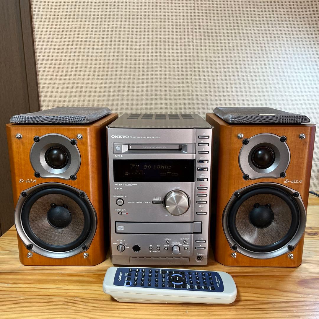 極美品☆ONKYO CD/MD コンポFR-155AスピーカーD-02A - メルカリ