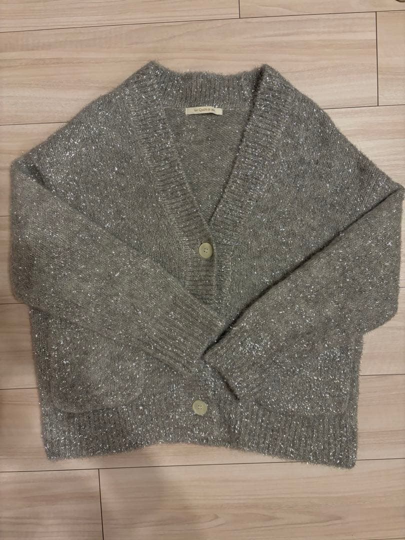ne Quittez pas シルバー ラメ カーディガン - メルカリ