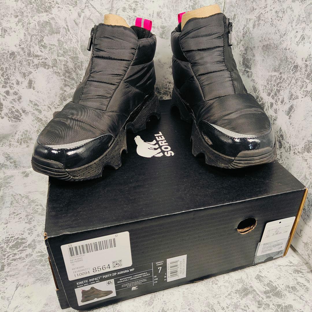 【極美品】SOREL KINETIC IMPACT PUFFY ZIP（24） Amazon.com: SOREL Women's Kinetic Impact Puffy Zip Waterproof Boot