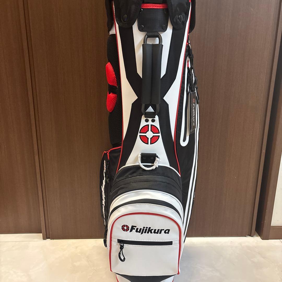 Fujikura キャディバッグ 黒/白/赤