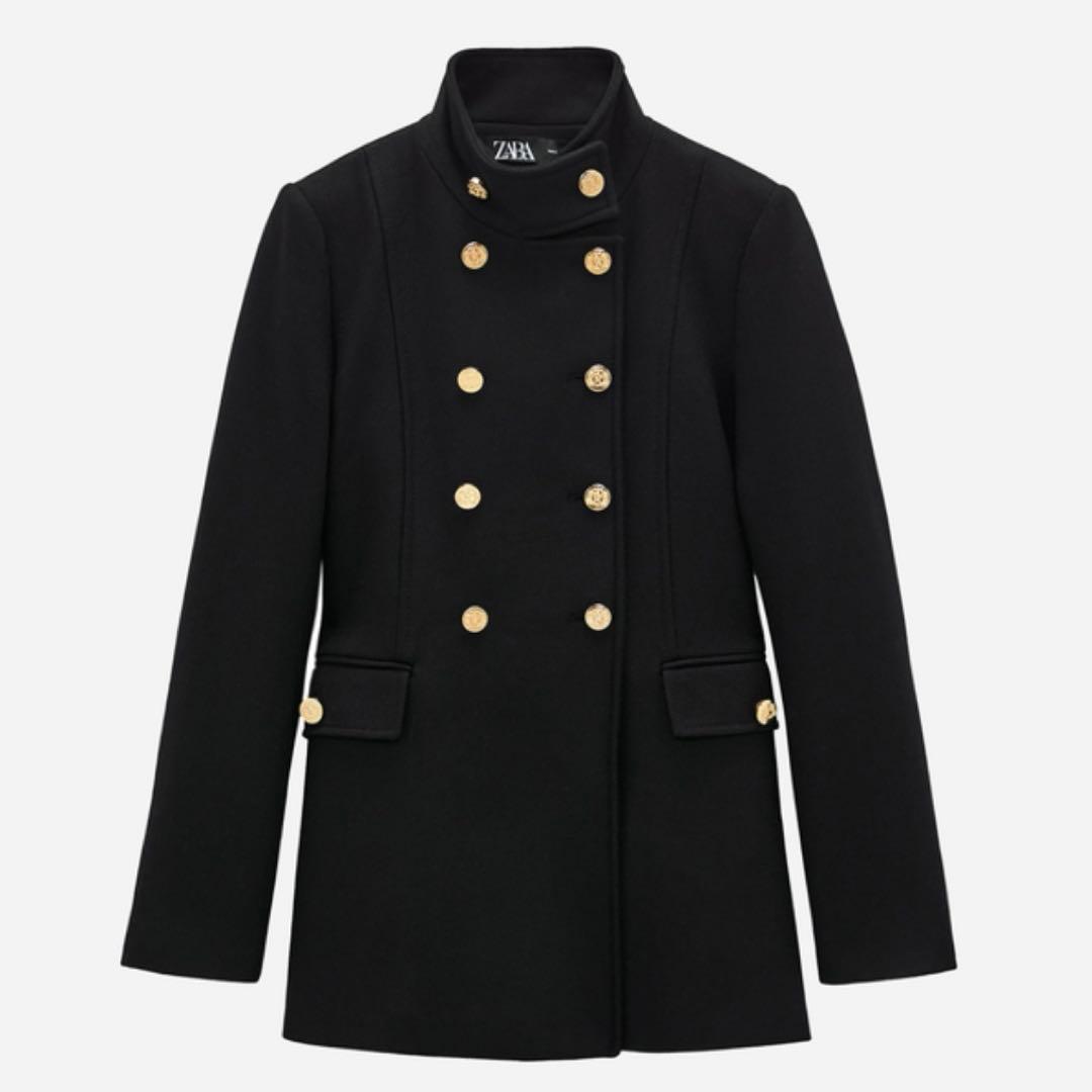 値下げ！ZARA ザラ ナポレオンコート ダブルブレスト ハイネック