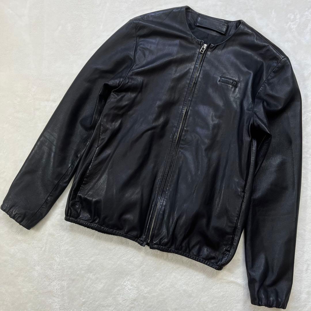 美品 Dulcamara ドゥルカマラ レザーバルーンブルゾン L ブラック