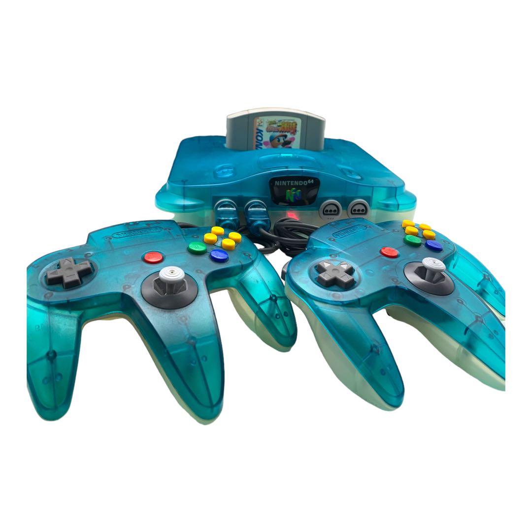 NINTENDO 64本体クリアブルー 任天堂 64ソフト - メルカリ