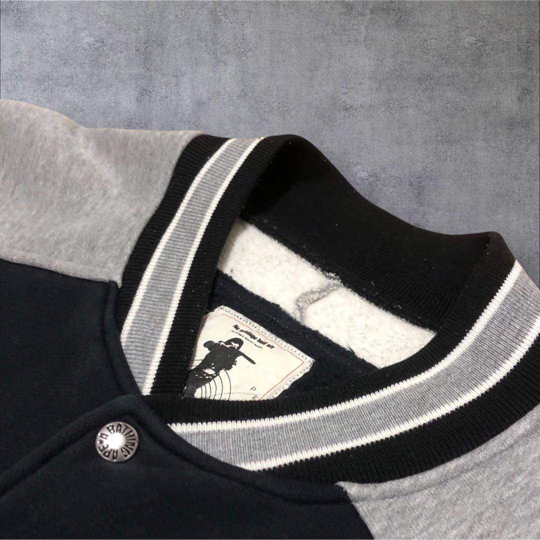 A BATHING APE アベイシングエイプ スウェット スタジャン 猿タグ A ア