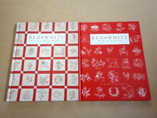 ☆ RED & WHITE レッドワークキルト 赤糸 図案集 解説本 2冊セット