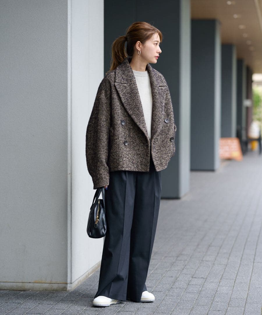 定価5.3万円！FRAMeWORKフレームワークTWEEDツイードショートコート