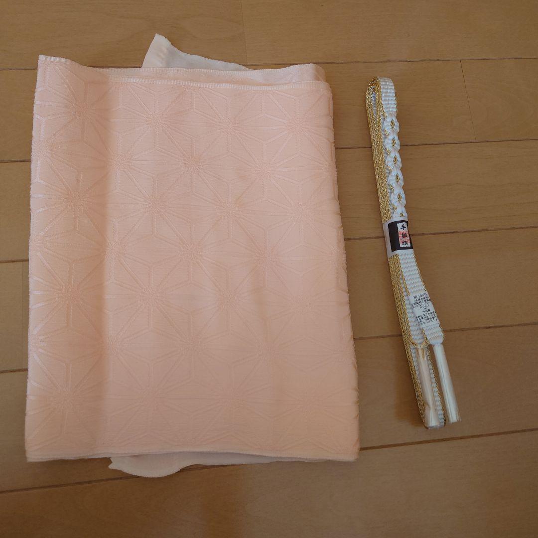 美品】色無地フルセット 正絹 袷 一つ紋 新品未使用唐織六通袋帯