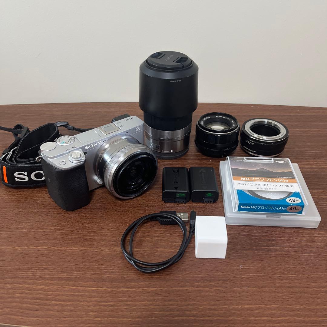 SONY α6400 シルバー 【レンズ・おまけ付け】 レンタル - SONY(ソニー) α6400 ILCE-6400L パワーズームレンズキット